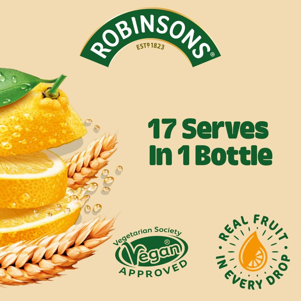 image 1 of Robinsons Barley Water Lemon 850ml