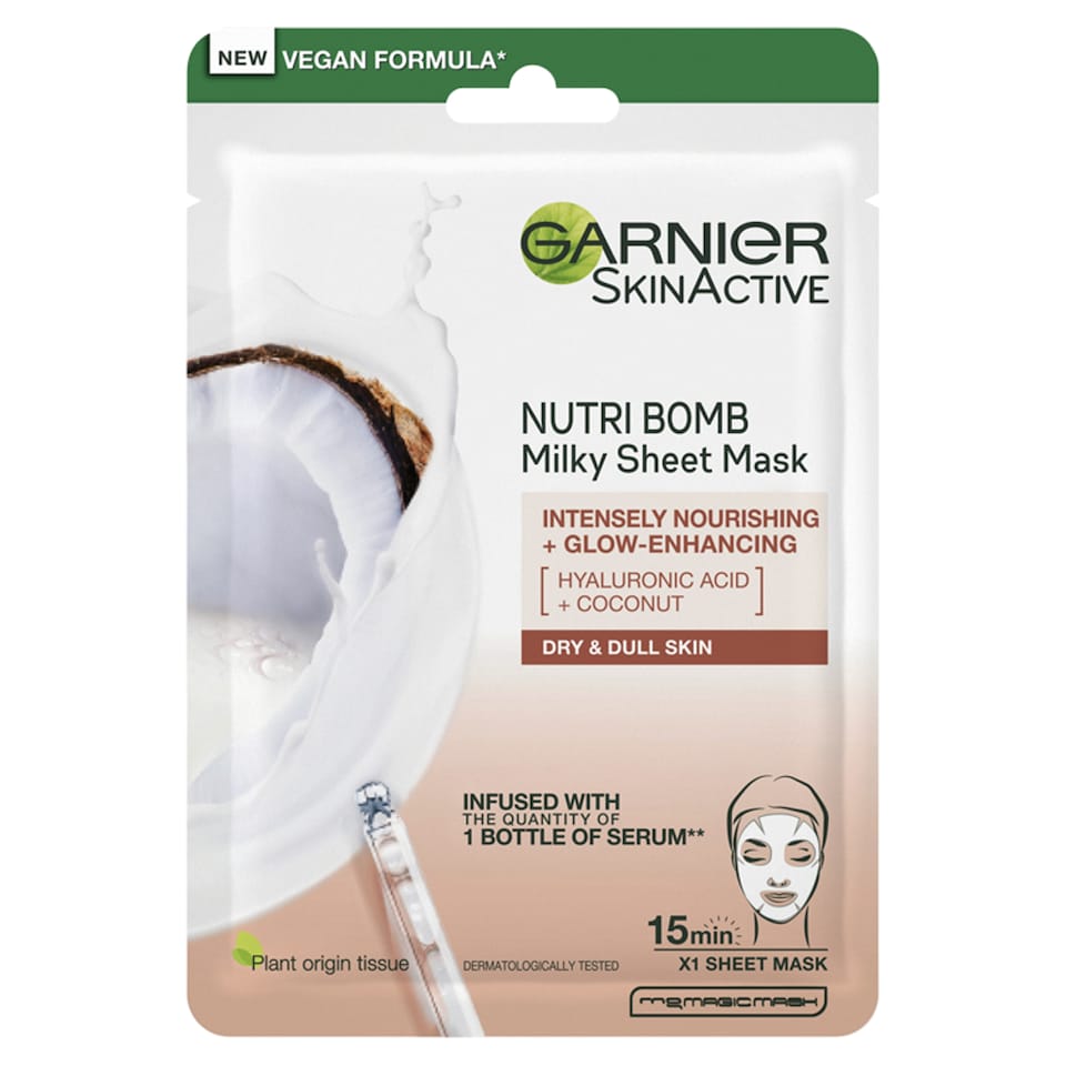 image 1 of Garnier Skin Active Tissue Mask Milky Coconut 28G