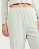 image 2 of F&F Pointelle Floral Print Wide Leg Pyjama Bottoms in Green
