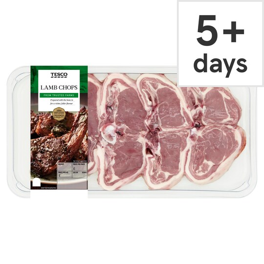 Tesco Lamb Chops 550G Tesco Groceries
