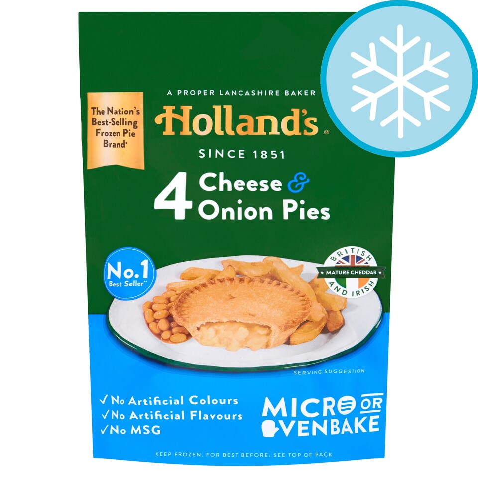 Holland's Cheese & Onion Pies 4 Pack