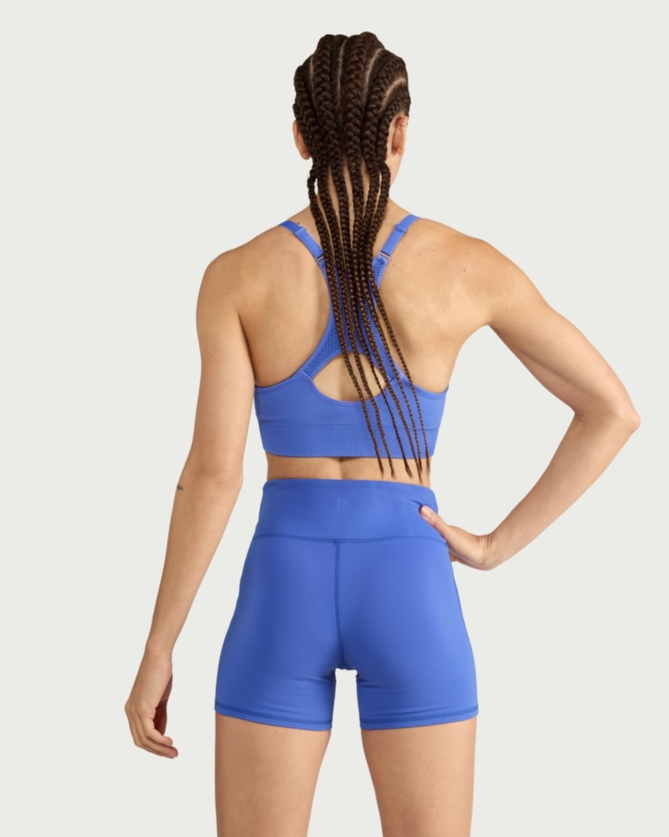 image 1 of F&F Active EVERYHOUR High Waisted Cycling Shorts in Blue