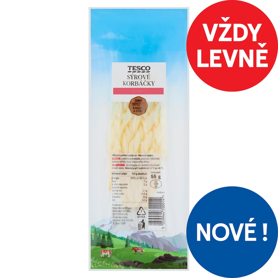 Tesco Smoked Cheese Sticks 55g