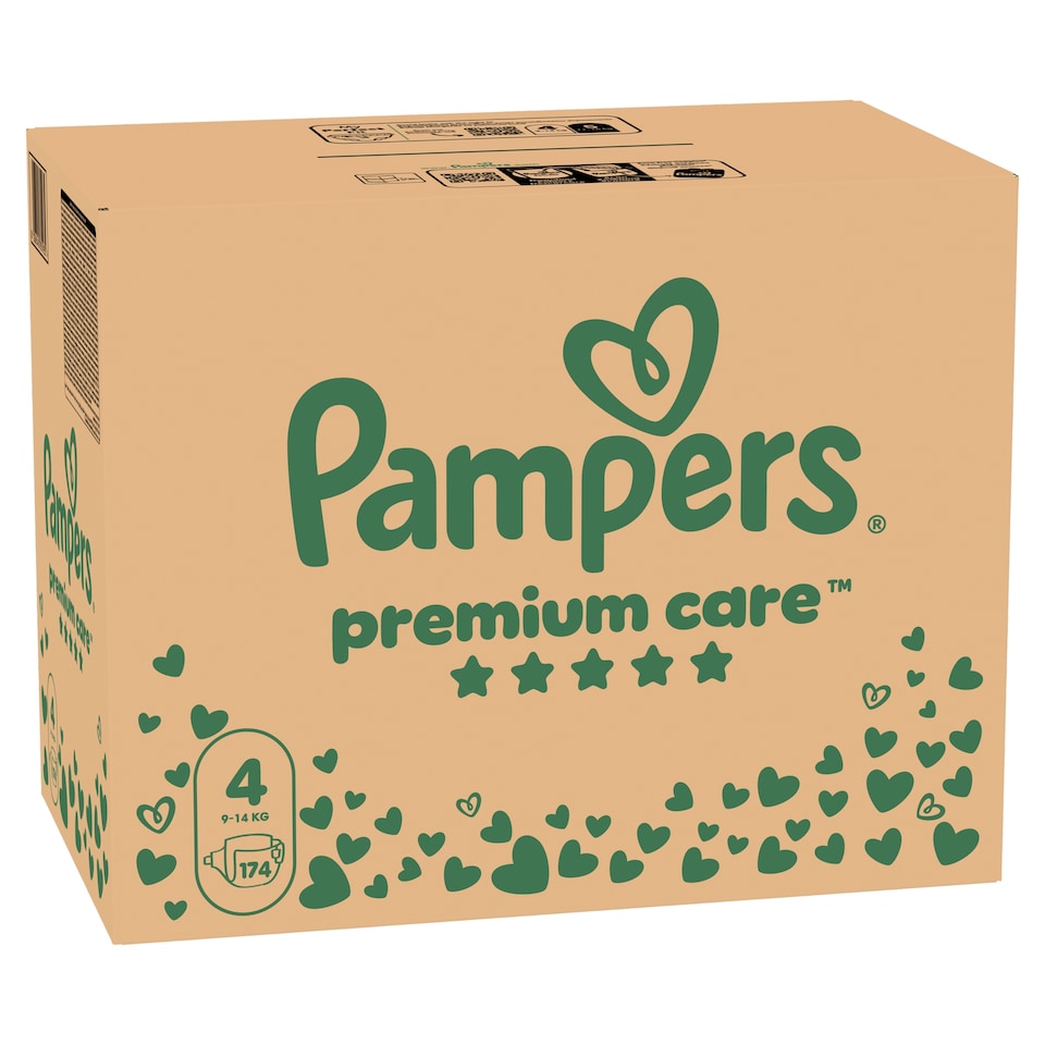 image 1 of Pampers Premium Care Size 4, 174 Nappies, 9kg-14kg