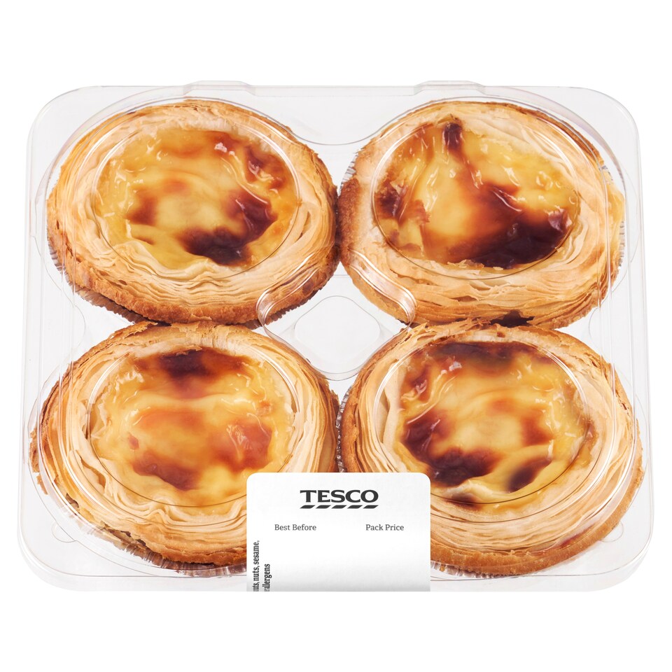 image 1 of Tesco Portuguese Custard Tart 4 Pack