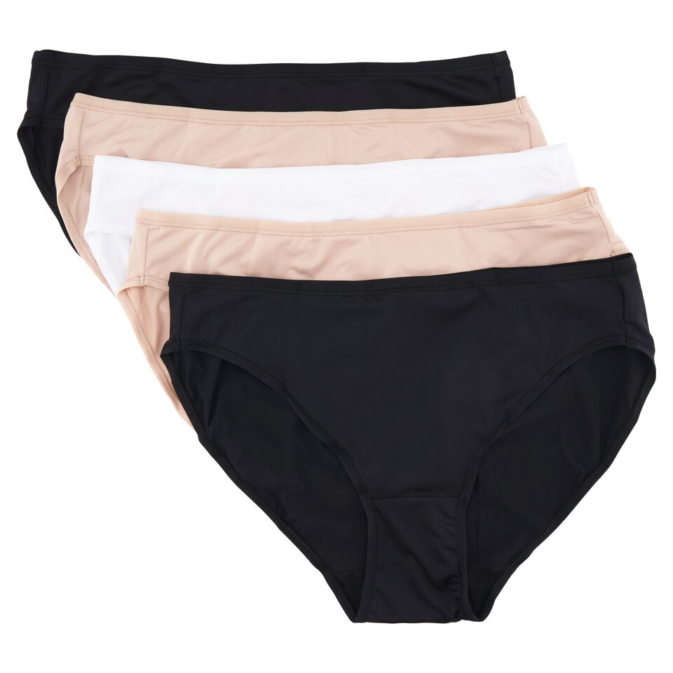 obrázok 1 z F&F 5 ks Dámske nohavičky s vysokým pásom 44, Čierna