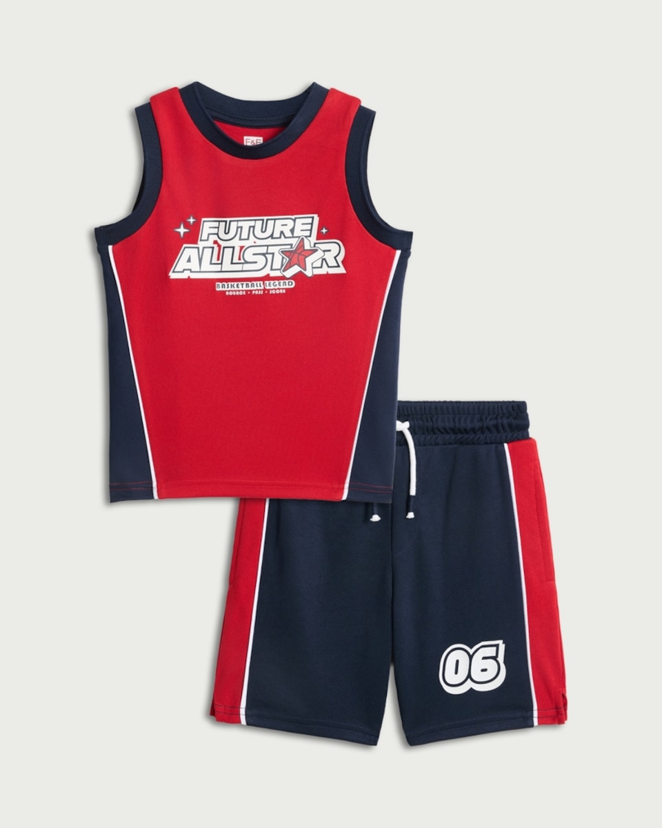 image 1 of F&F Boys 2-Piece Future All-Star Basketball Set in Multi