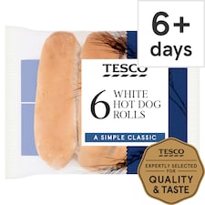 Tesco Soft White Hot Dog Rolls 6 Pack