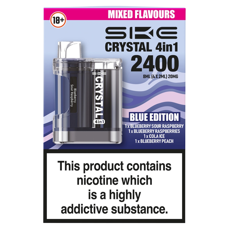 SKE Crystal 4-in-1 Kit - Blue Edition (4x2ml) 20mg