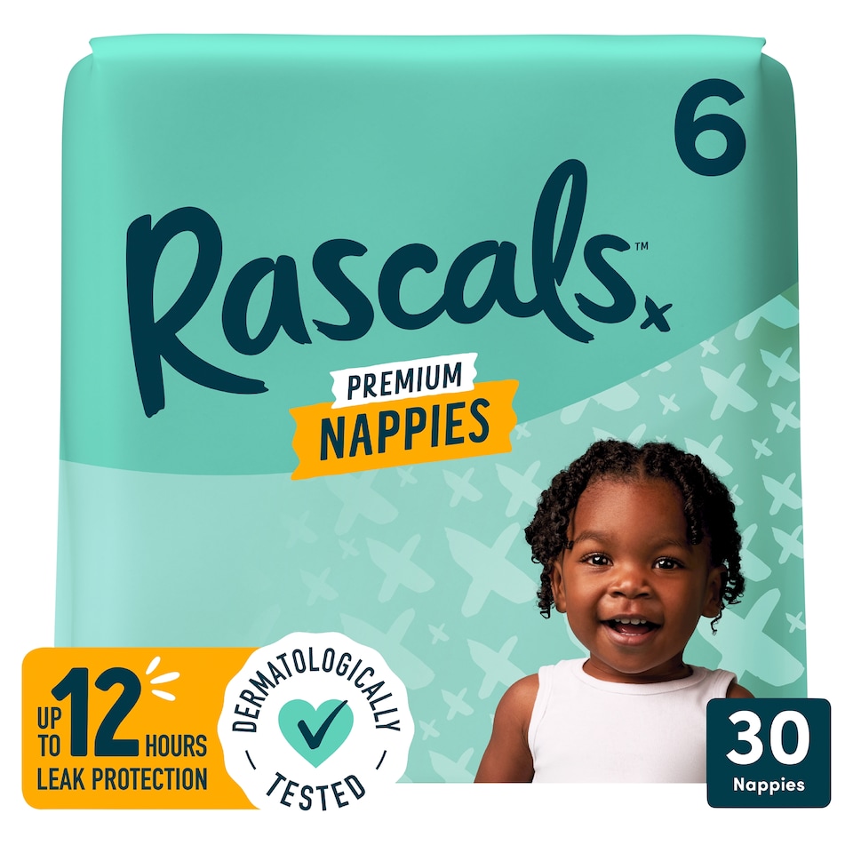 image 1 of Rascals Premium Nappies Size 6 30 Pack