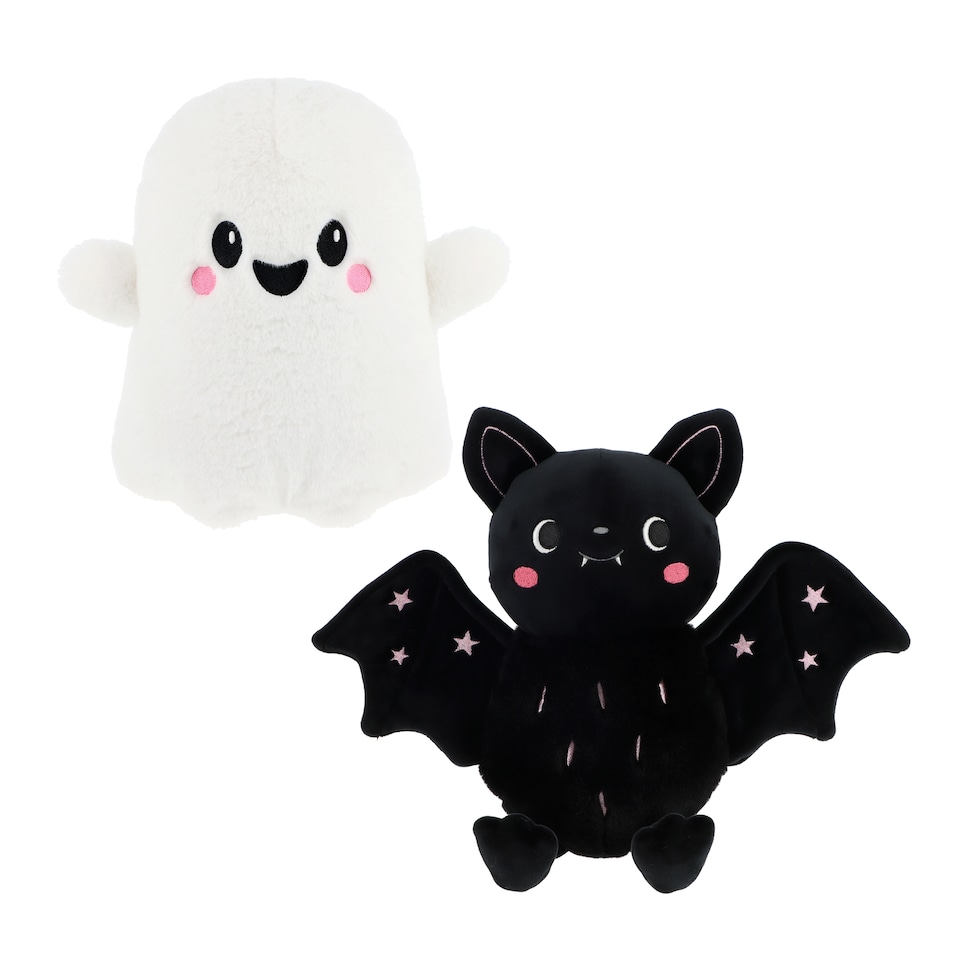 Tesco Halloween Medium Squishy Bat / Ghost Plush Assortment