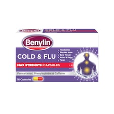 Benylin Cold And Flu Max 16 Caps