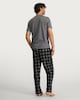 image 4 of F&F Fleece Trousers Check Pyjama Set in Grey