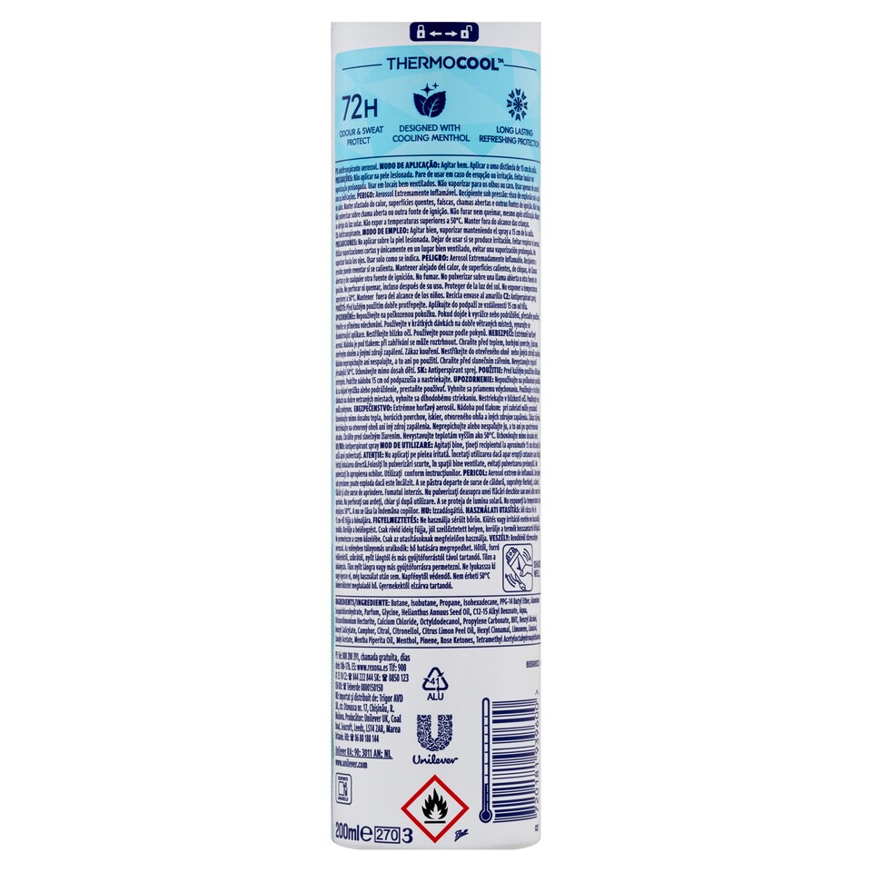 obrázok 1 z Rexona Advanced Protection Thermocool Eucalyptus & Coco water antiperspirant sprej 200 ml