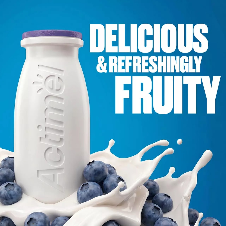 image 1 of Actimel Blueberry Immunity Live Yoghurt Drink Multipack 8X100g