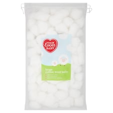 Tesco Loves Baby & Toddler Cotton Wool Balls 100 Pack