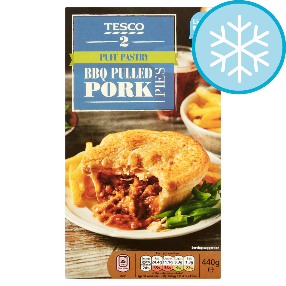 Tesco Bbq Pulled Pork Pies 440G Tesco Groceries
