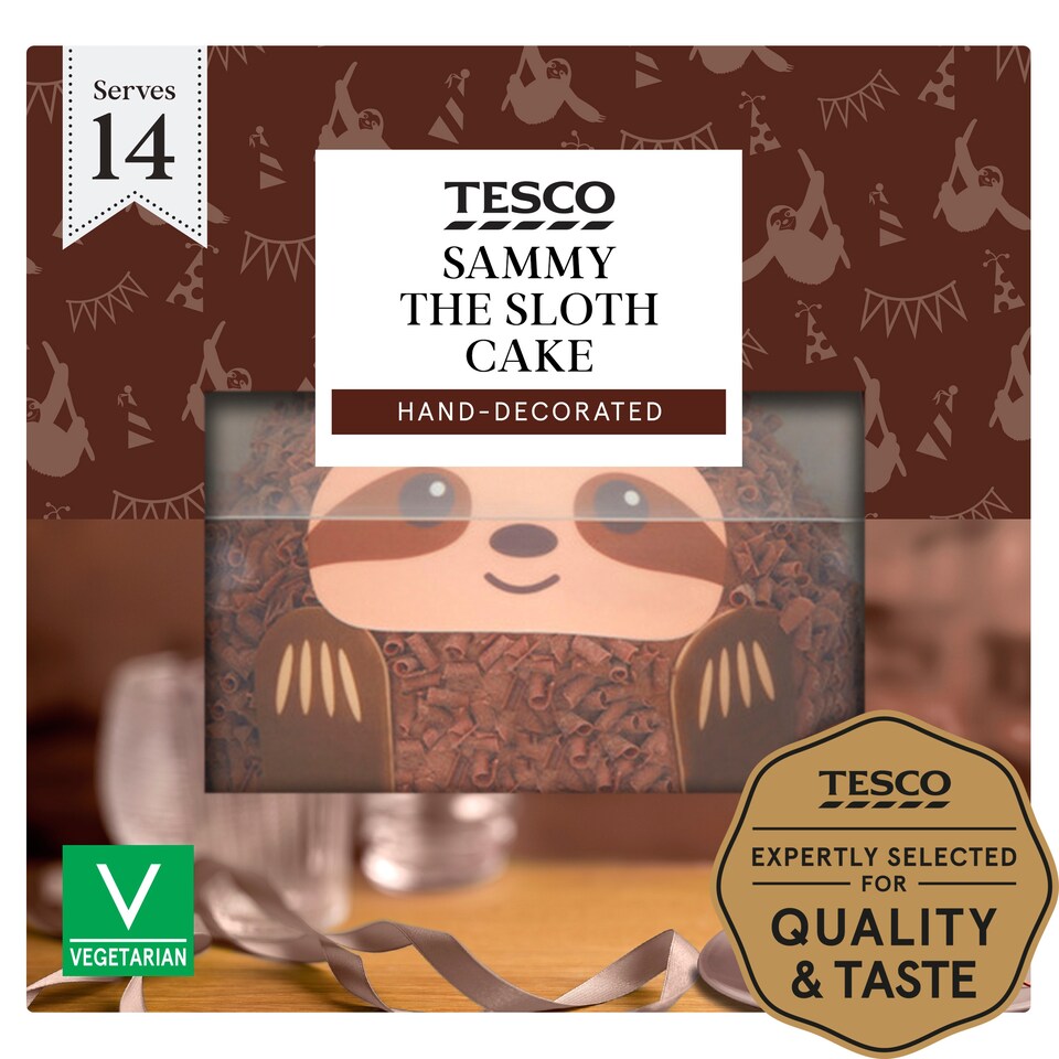 Tesco Chocolate Sammy The Sloth Cake