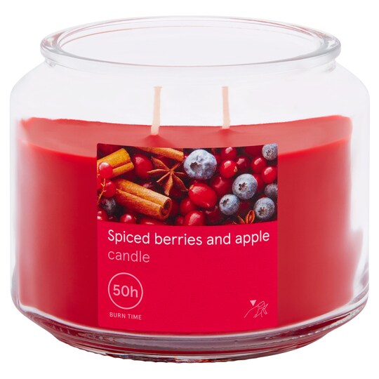 Tesco 317G Candle Spiced Berries & Apple Tesco Groceries
