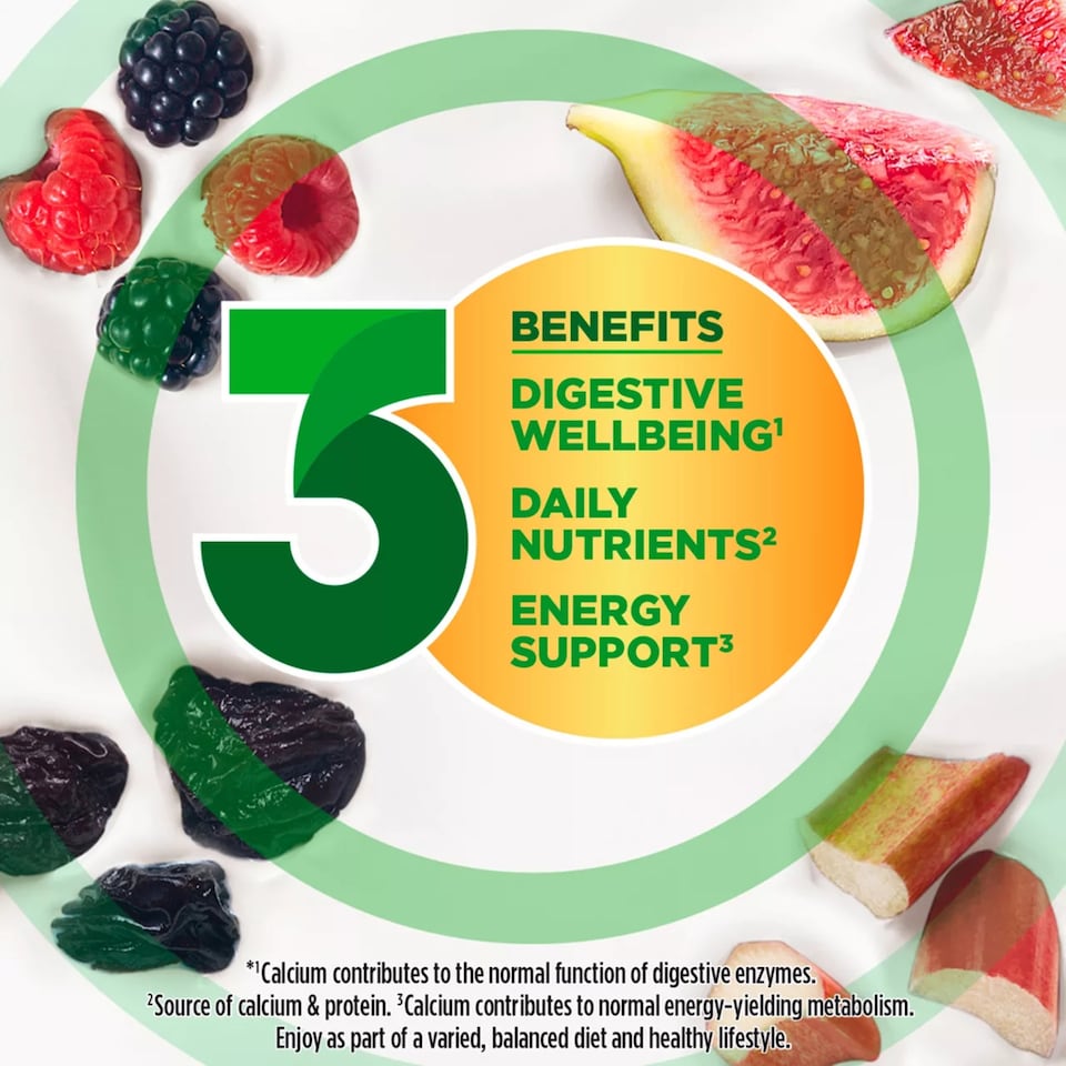 image 1 of Activia Rhubarb & Mixed Fruit Low Fat Gut Health Yoghurt Multipack 8x115g