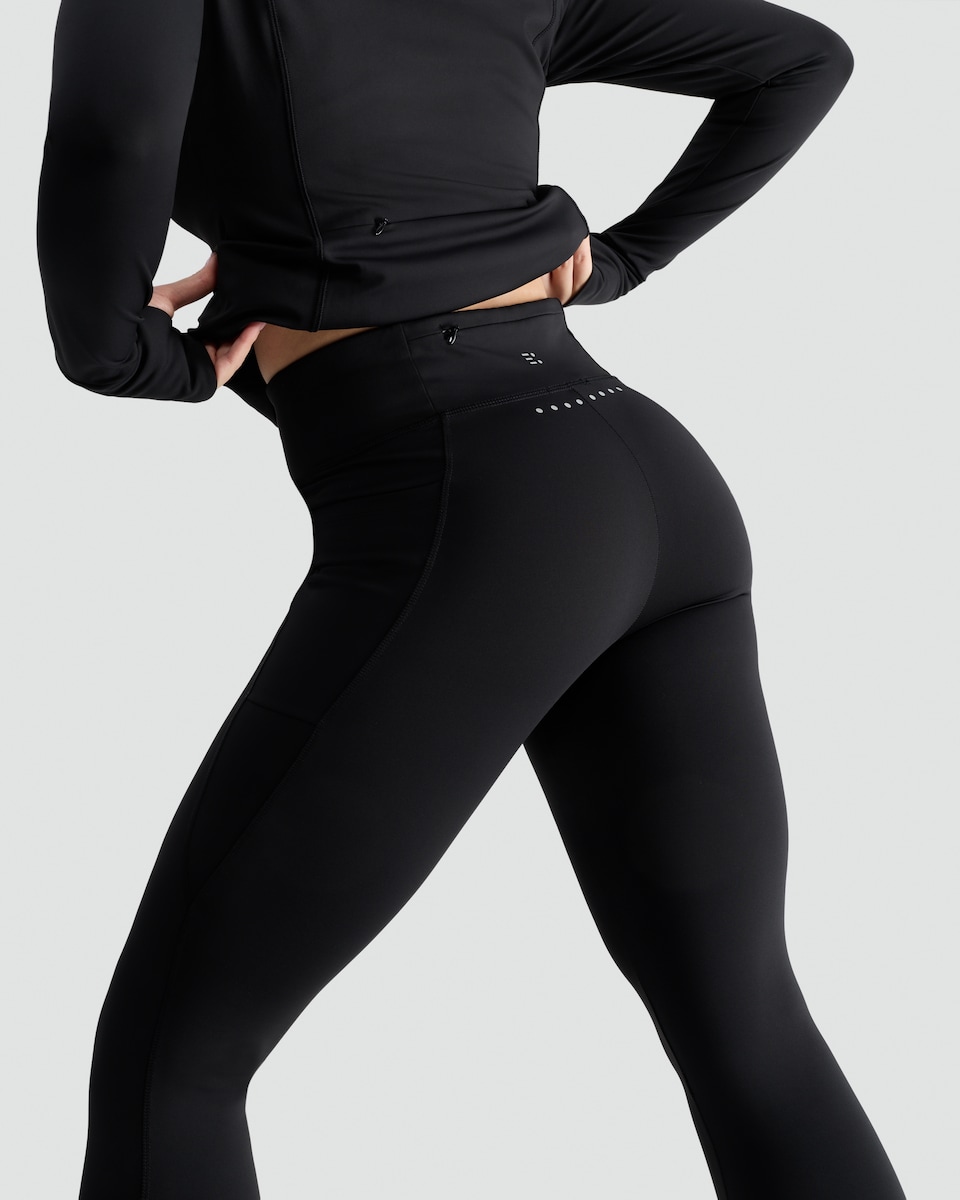 image 1 of F&F Active High Waisted Running Leggings in Black