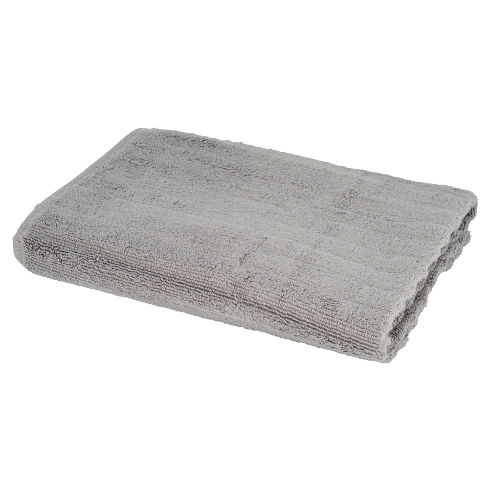 F&F Home Silver Simply Soft Ribbed Bath Sheet