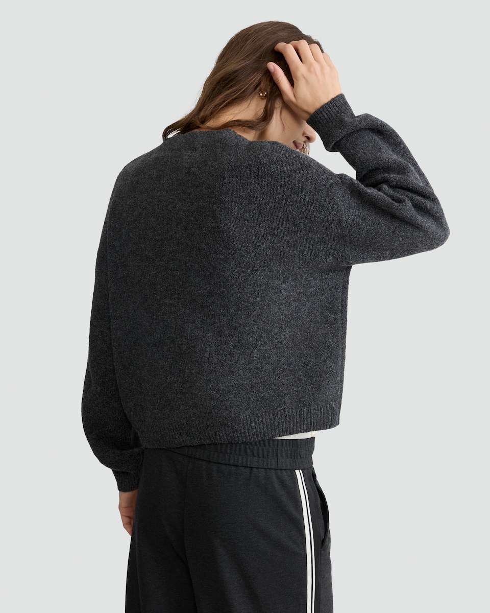 image 1 of F&F Knitted Button Up Cardigan with Wool in Grey