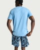 image 3 of F&F Pure Cotton Tropical Print Short Pyjama Set in Navy