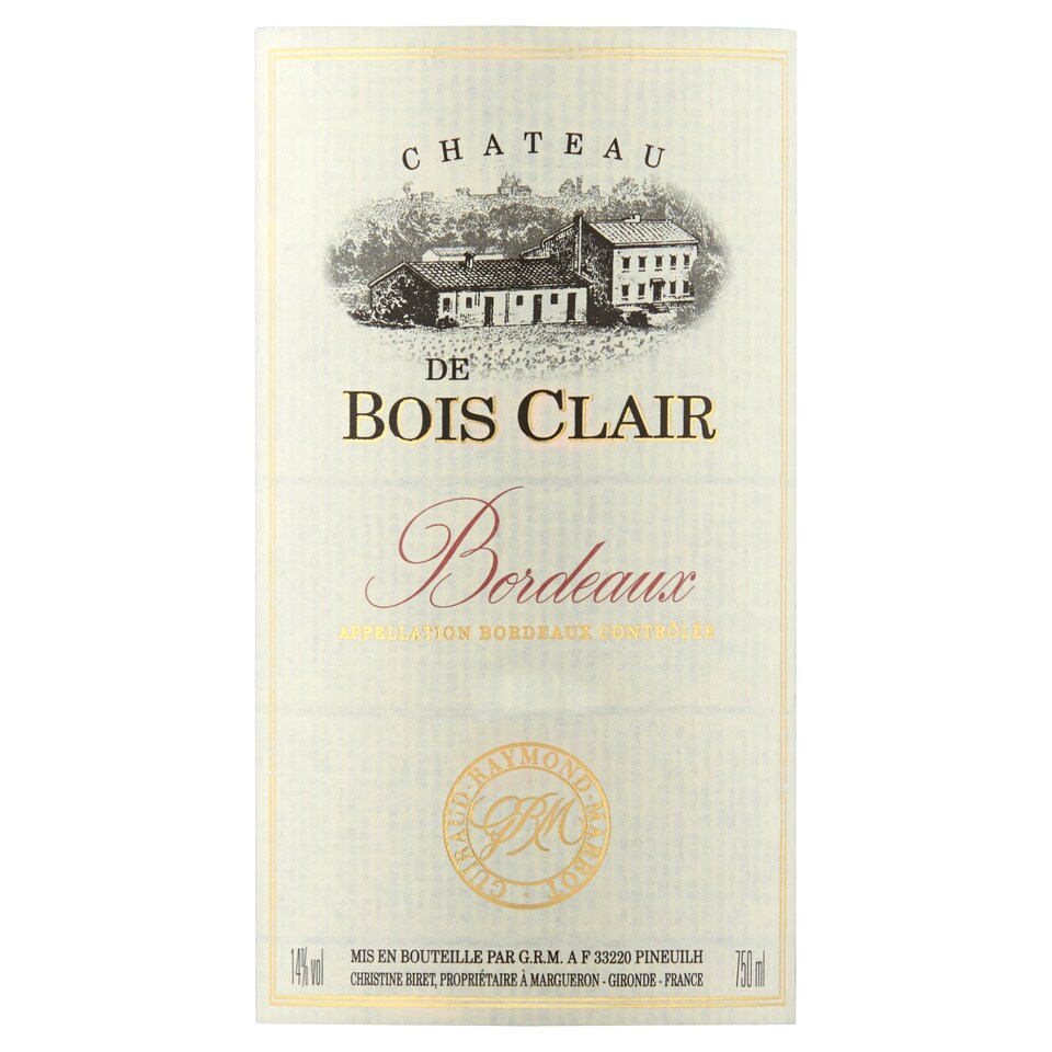 image 1 of Chateau Des Bois Clair 75Cl