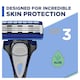 image 4 of Wilkinson Sword Hydro 3 Skin Protection Mens Razor Blade X4