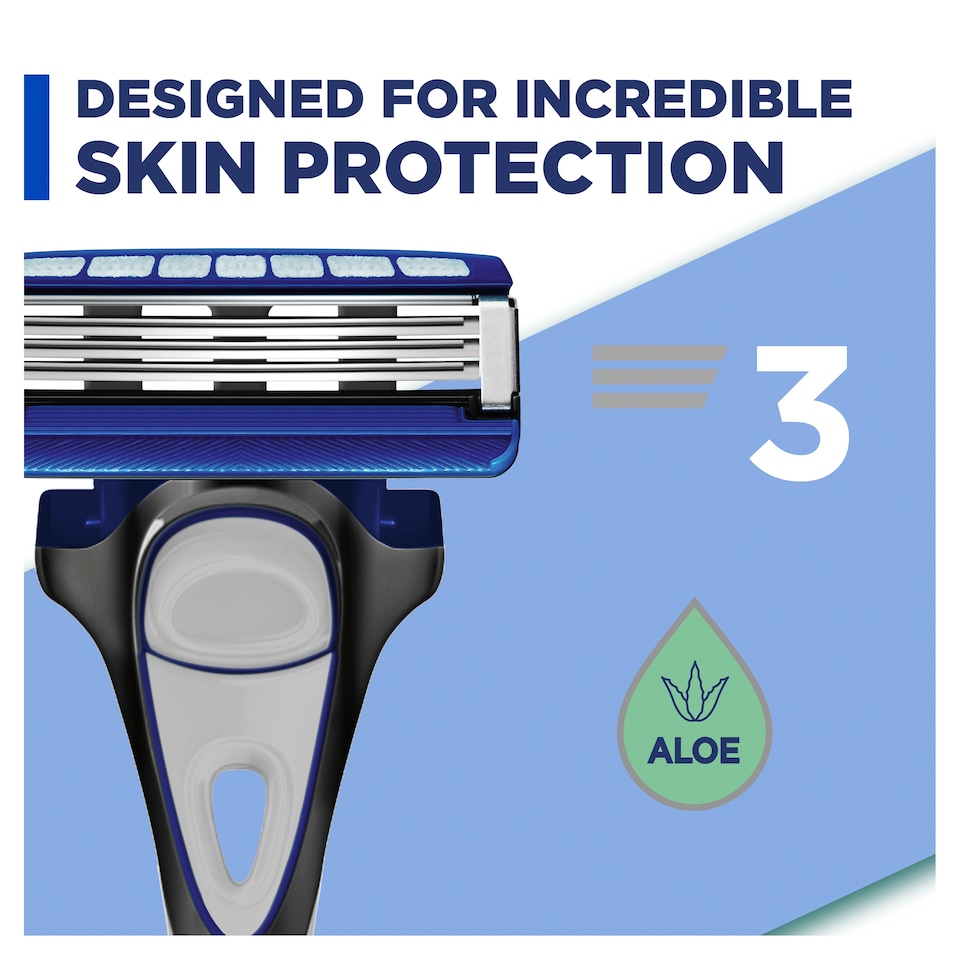 image 1 of Wilkinson Sword Hydro 3 Skin Protection Mens Razor Blade X4