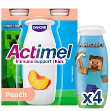 Actimel Kids Peach Immunity Yoghurt Drink Multipack 4x100g