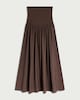 image 4 of F&F Pleated Bandeau Midi Dress in Chocolate