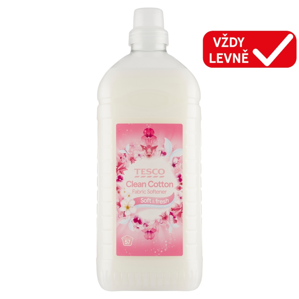 Tesco Soft & Fresh Clean Cotton Fabric Softener 57 Washes 2L
