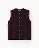 image 5 of F&F Knitted Crew Neck Vest in Burgundy