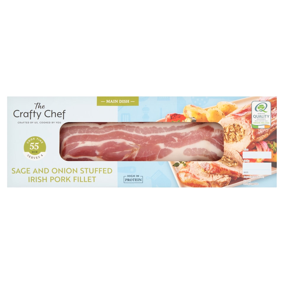 The Crafty Chef Sage And Onion Stuffed Irish Pork Fillet 650g