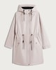 image 4 of F&F Shower Resistant Drawstring Waist Hooded Raincoat in Neutral