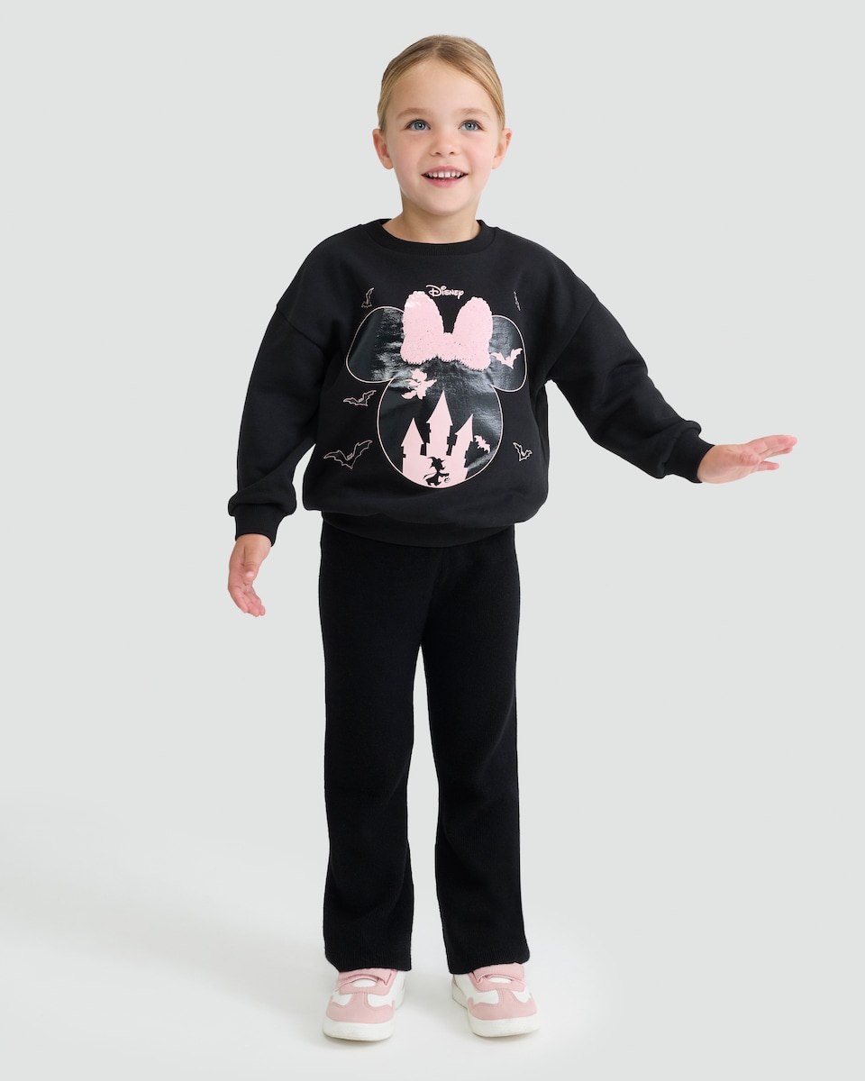 image 1 of Disney Minnie Mouse Halloween Sweatshirt in Grey