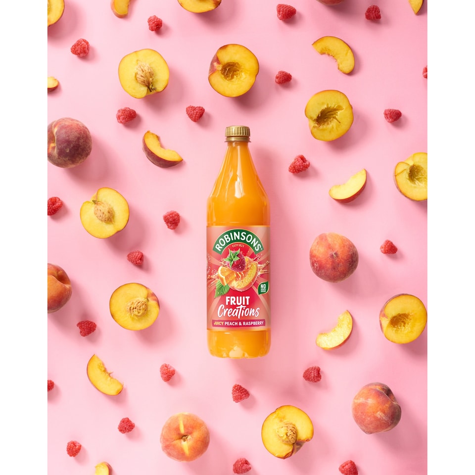 image 1 of Robinsons Fruit Creations Peach & Raspberry Squash 1L