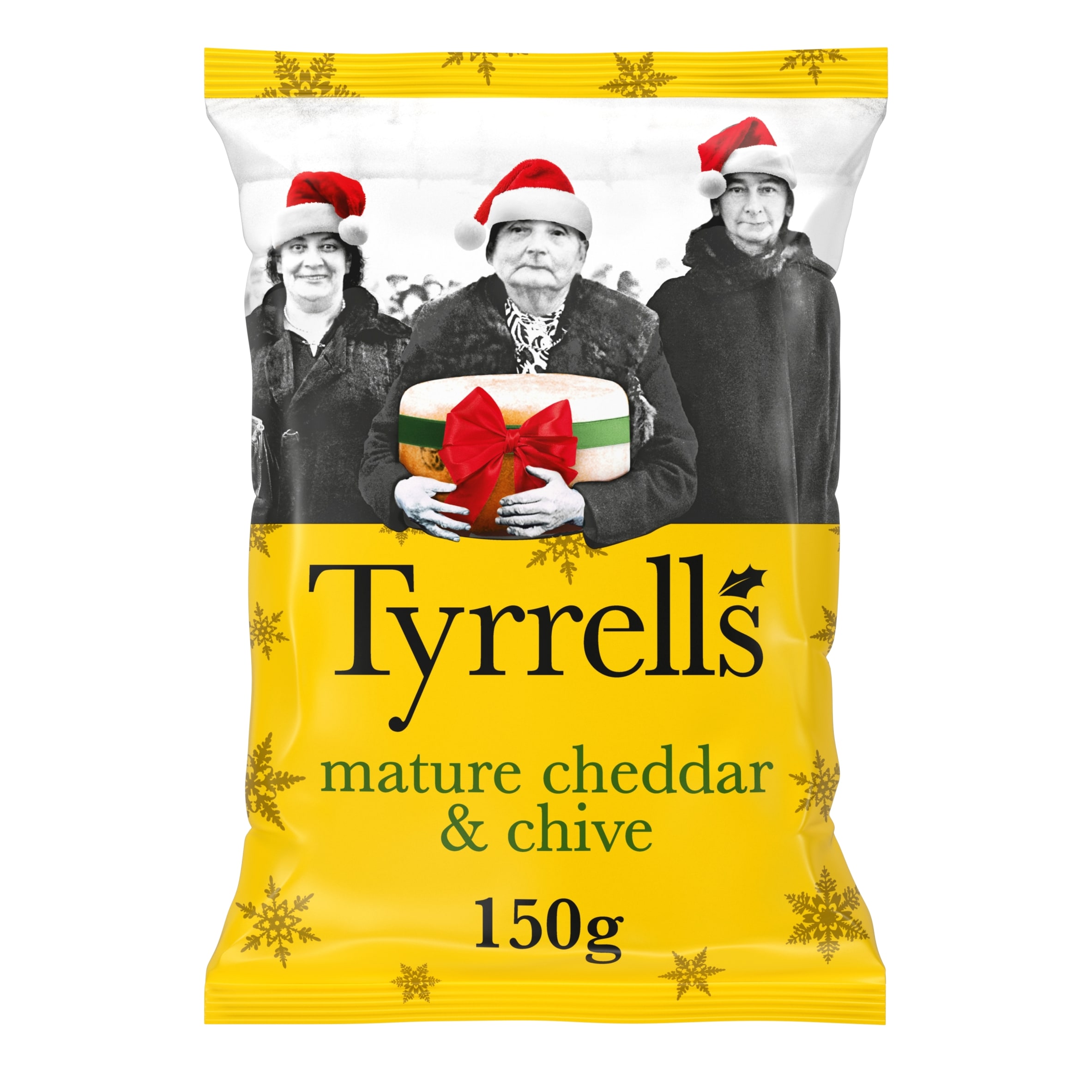 Tyrrells Mature Cheddar & Chive Hand-Cooked English Crisps 150g