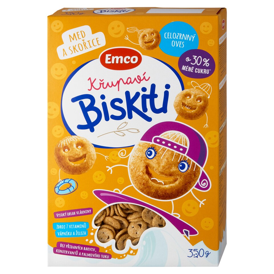 image 1 of Emco Crispy Biscuits Honey and Cinnamon 350g