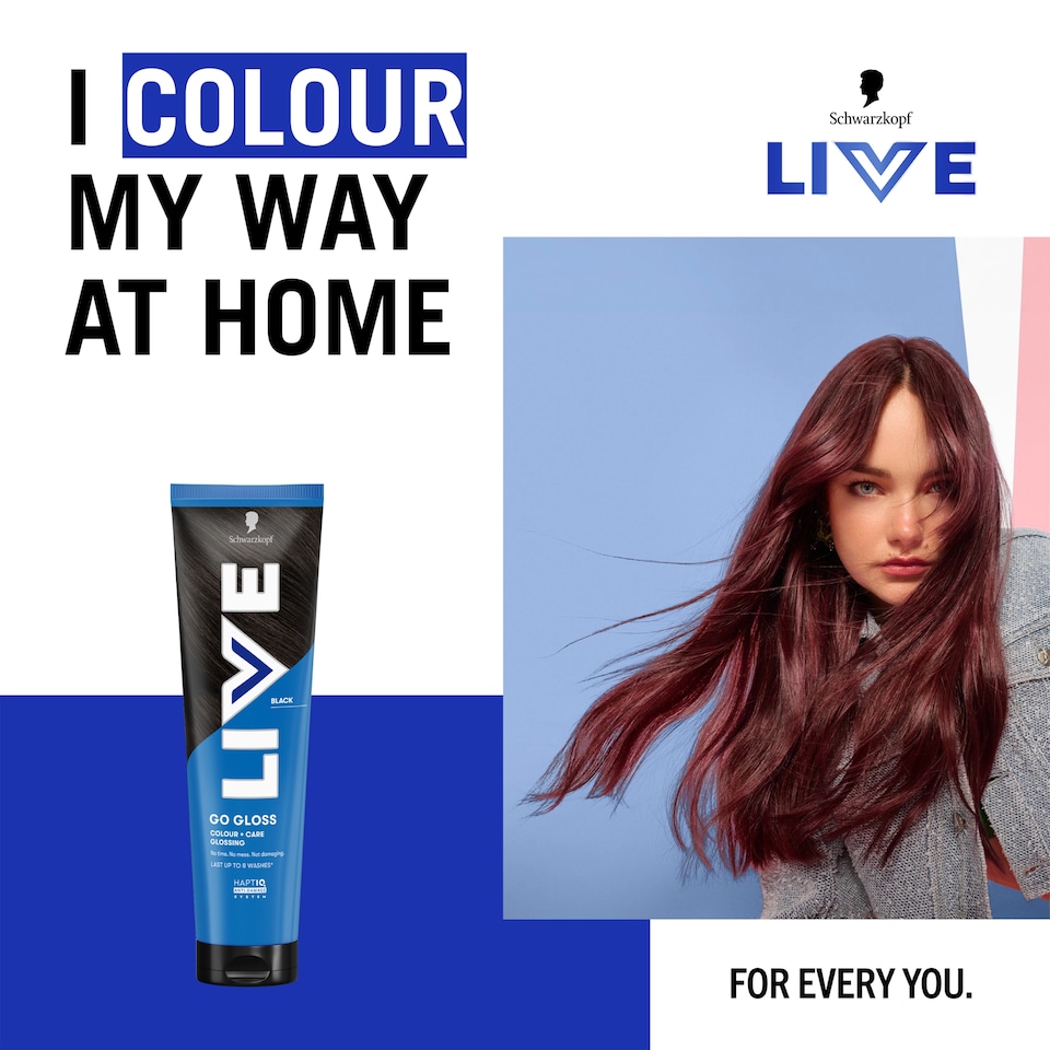image 1 of Schwarzkopf LIVE Go Gloss Onyx Colour & Shine Hair Gloss 150ml
