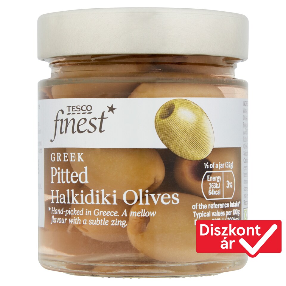 Tesco Finest magozott Halkidiki olívabogyó 210 g