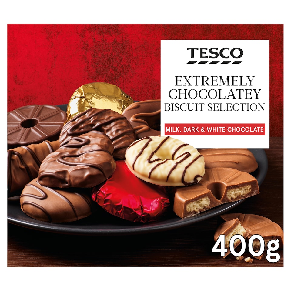 Tesco Extremely Chocolatey Biscuit Selection 400G