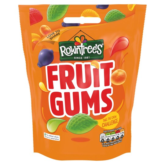 Rowntrees Fruit Gums Pouch Bag 150G Tesco Groceries