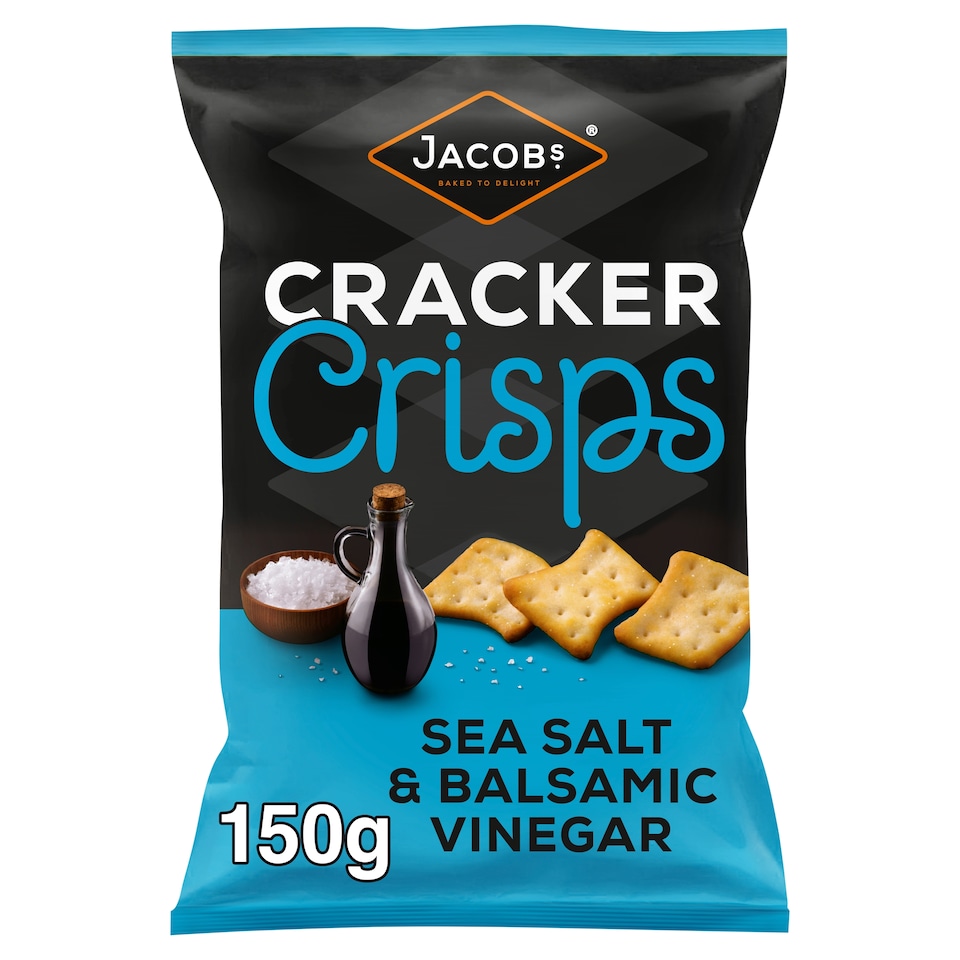 Jacobs Cracker Crisps Sea Salt & Balsamic Vinegar 150G