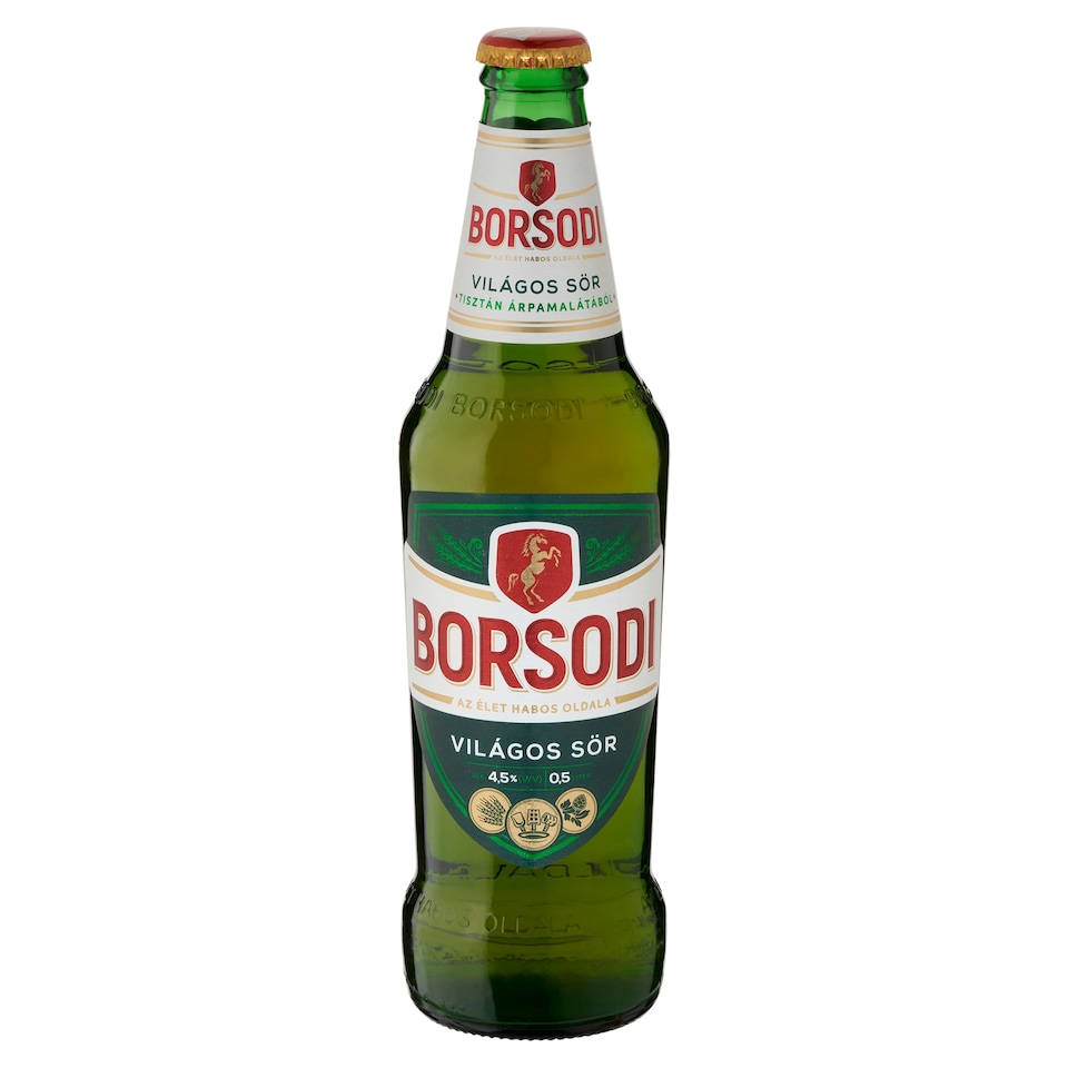Borsodi világos sör 4,5% 0,5 l  1. kép
