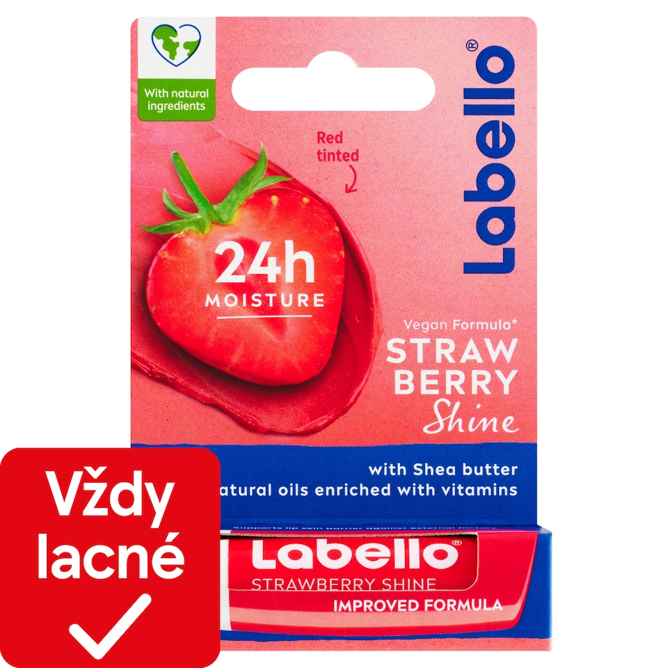 image 1 of Labello Strawberry Shine Caring Lip Balm 4.8 g