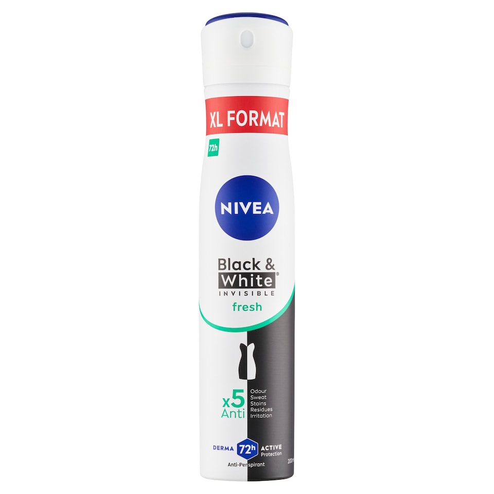 Nivea Black & White Invisible Fresh sprej antiperspirant 200ml