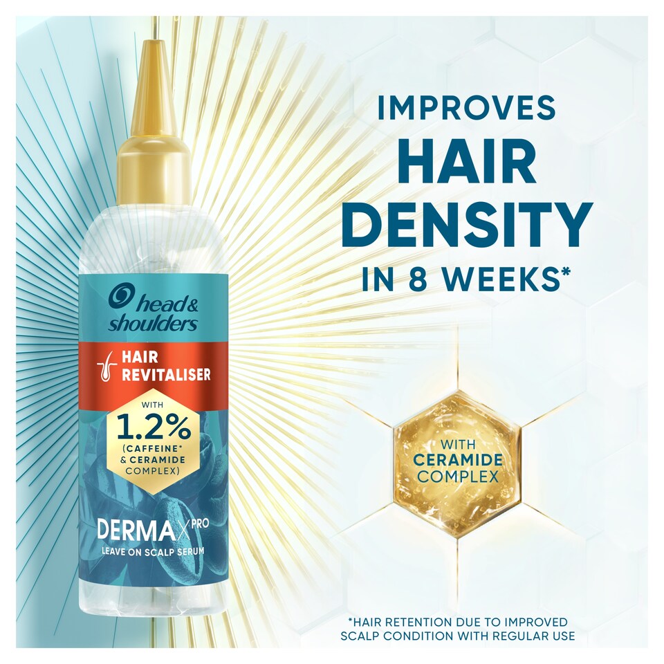image 1 of Head & Shoulders Derma X Hair Revitaliser Leave on Scalp Serum 145ml